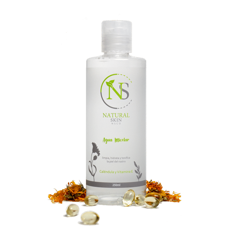 Agua micelar natural con caléndula y vitamina E