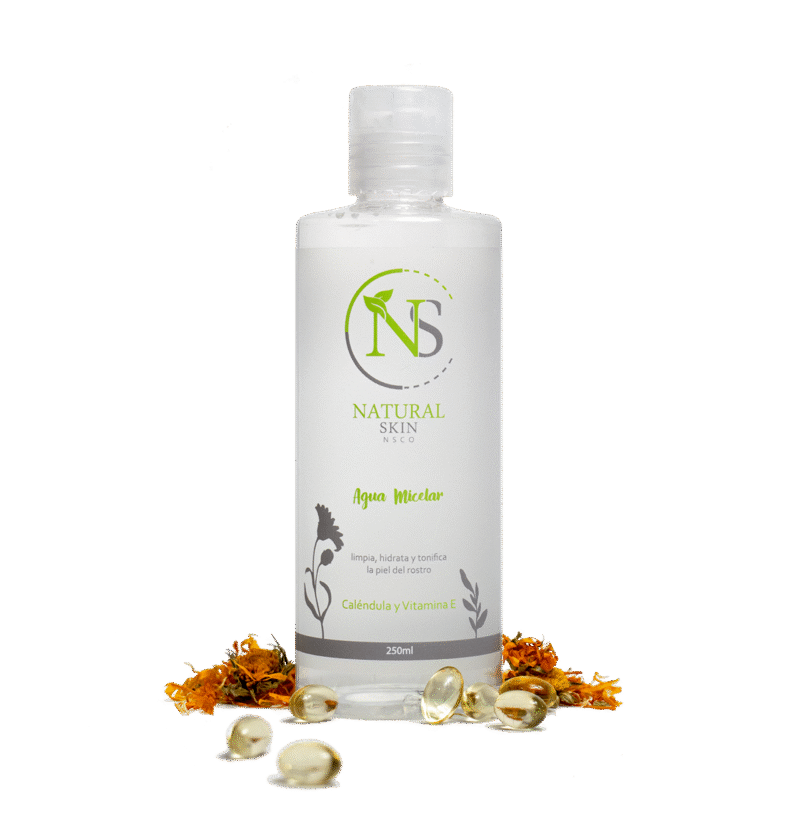 Agua micelar natural con caléndula y vitamina E