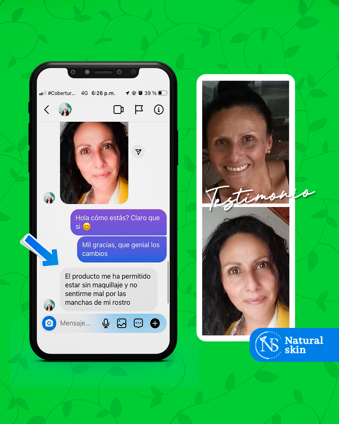 Testimonio clienta WhatsApp